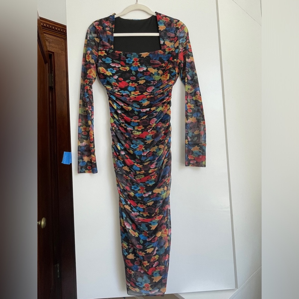 Mesh flowers dress